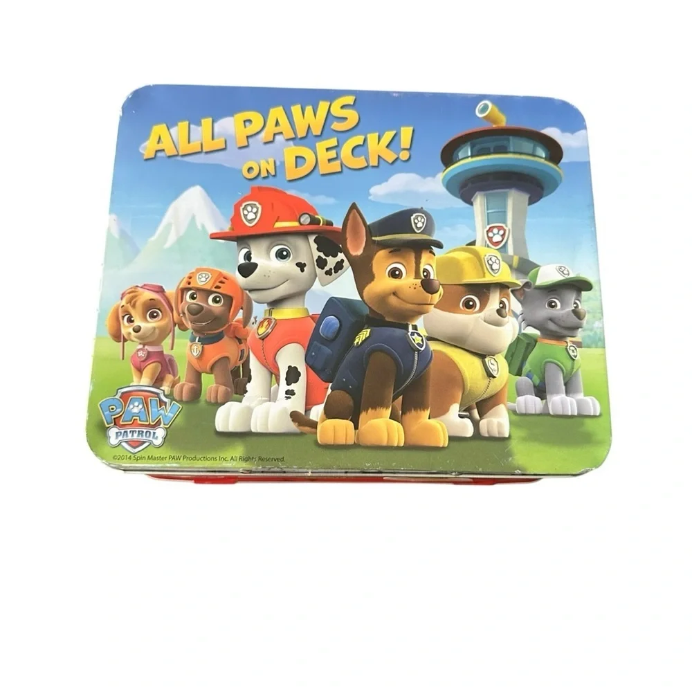 Paw Patrol All Paws on Deck Tin - Red, Blue, Yellow